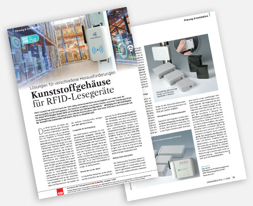 Fachartikel Kunststoffgehäuse für RFID-Lesegeräte